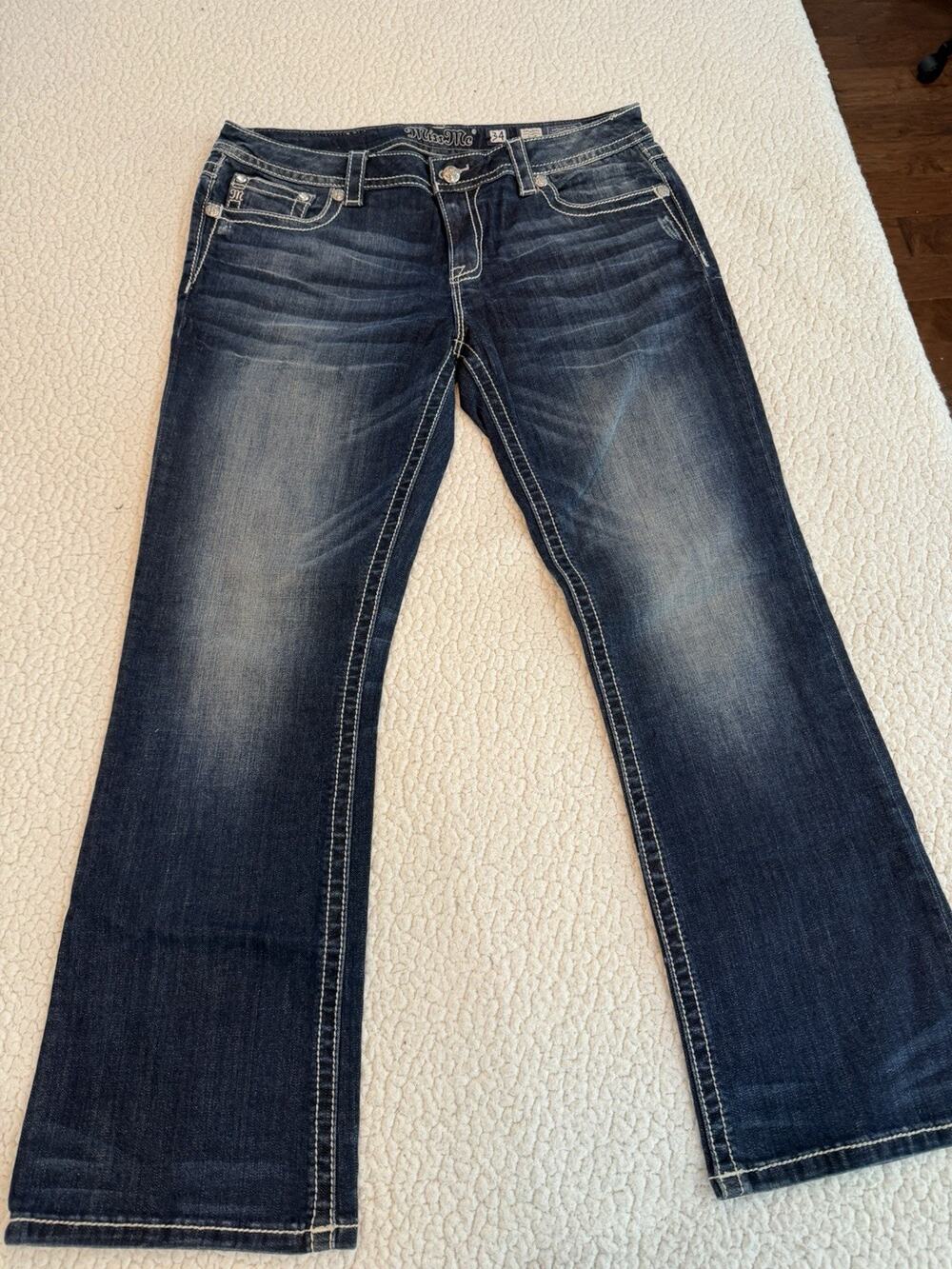 Miss Me Women's Jeans Size 34 Blue Signature Boot